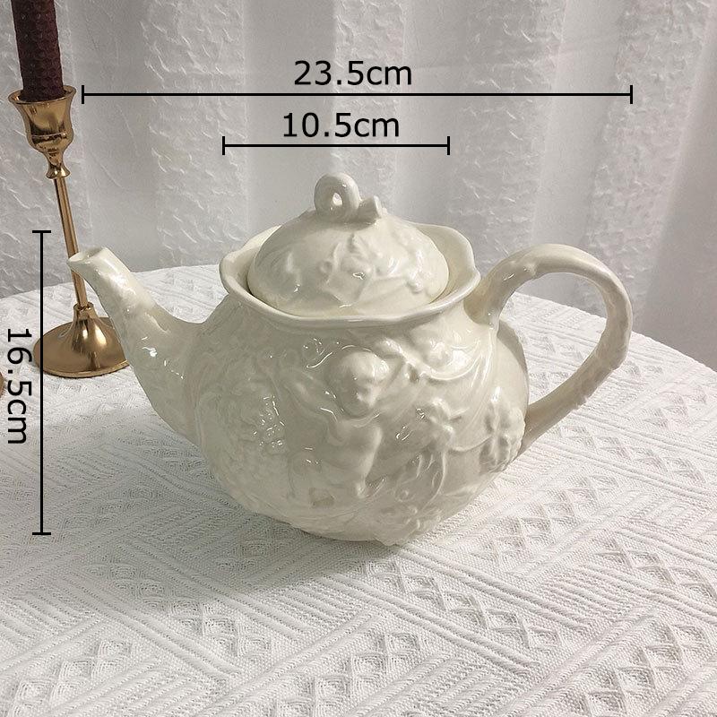 Engelfiguren Relief Keramiktasse&Untertasse Teekanne Esstisch Kaffeetasse Milchbecher Nachmittagstee Teetasse Fruchtsaftbehälter