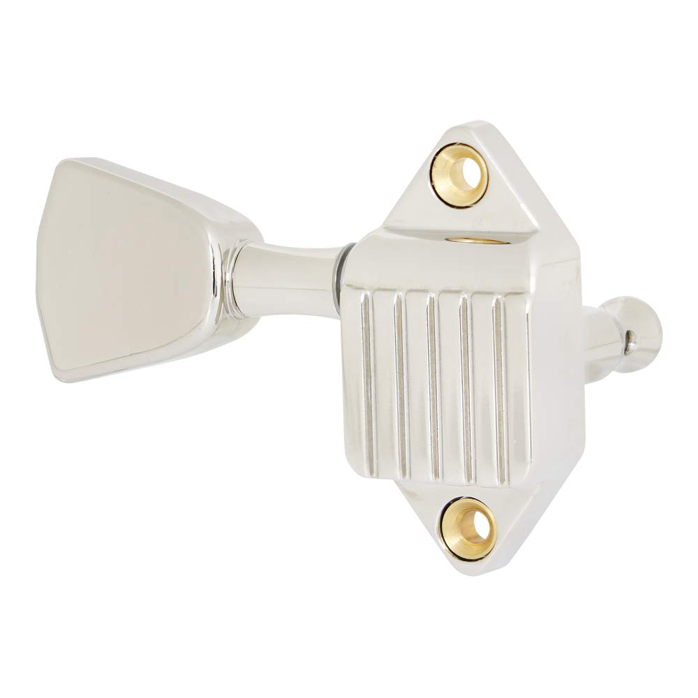 Goldo Waffle Back Tuner Metal Keystone MWTM3N Knob, Nickel,