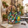 Colorful Geometric Tote Bag Fashion Large Capacity Shoulder Handbag for Daily Use