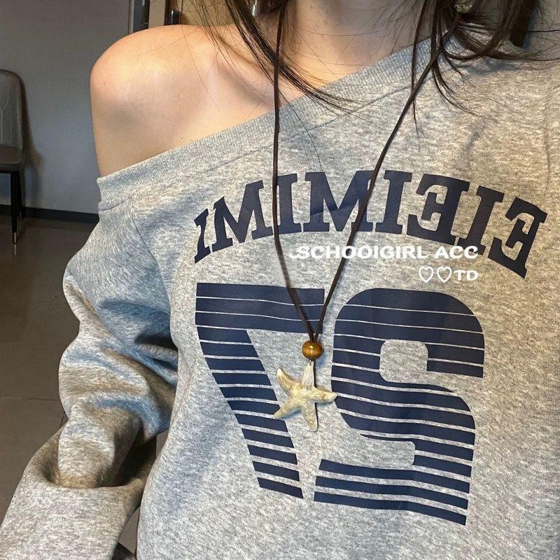 

Корейская версия ins ожерелье-звезда, длинная цепочка, женское, нишевое, ретро, универсальное, цепочка для свитера, персонализированный повседневный стиль, высококлассное ожерелье