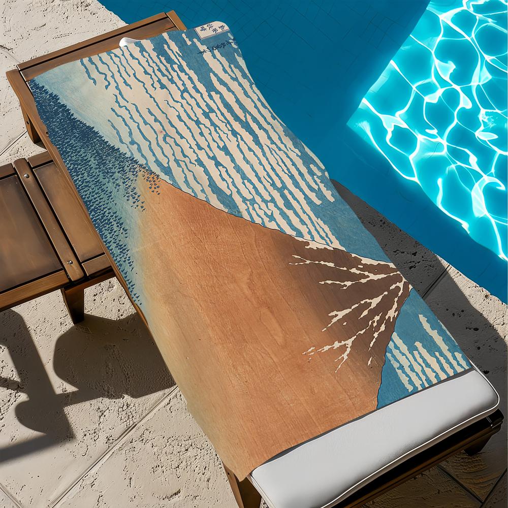 K-katsushika Art Towel Gift For Travel Gym Sauna Travel Spa Shower Camping Quick Dry Sports H-hokusai-i Beach Towels Soft Pool