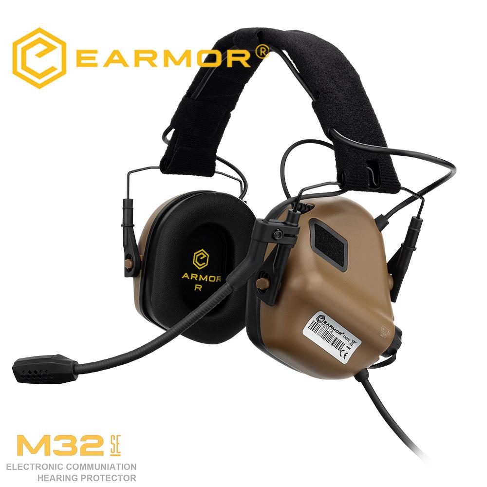 EARMOR Tactical Headset SE M11 Active Shooting Earmuffs Helmet Headset with Helmet Rail Adapter DIY Helmet Mount Headset
