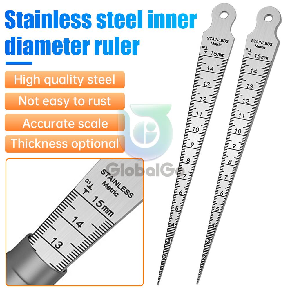 1-15mm Wedge Feeler Gap Hole Taper Gauge Stainless Steel Ruler Welding Inspection Taper Gauge Metric Imperial Measure Tool
