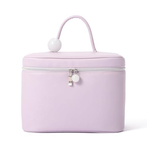 Francfranc Wave Shape Vanity Pouch, Large, Light Purple, Makeup Pouch, Accessory Organizer