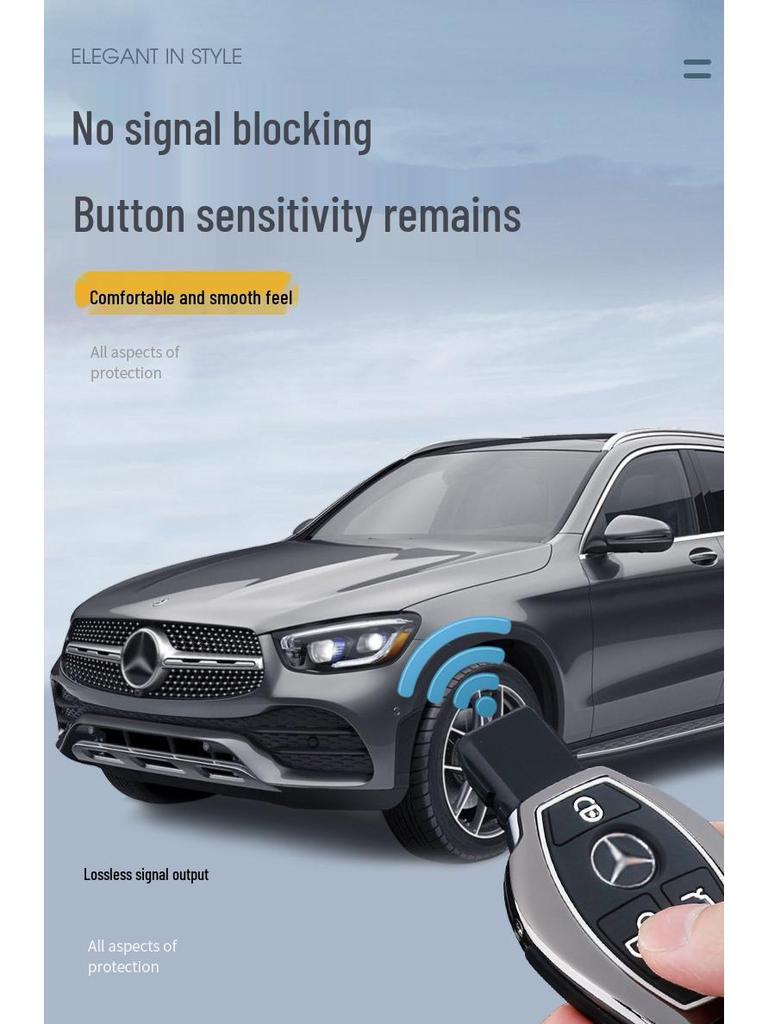 Metal Key Shell for Mercedes E-Class E260L, S-Class, GLE, GLS