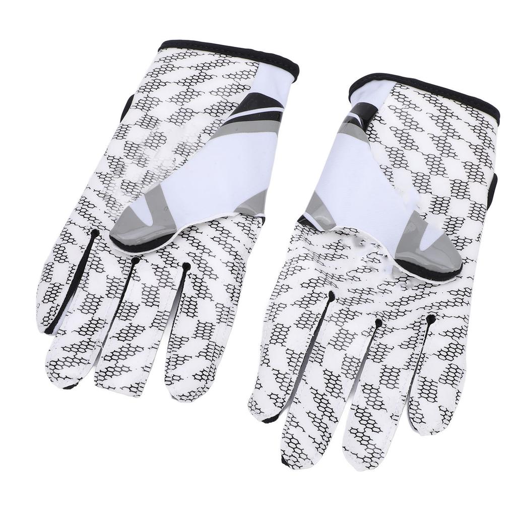 Kids Football Gloves Anti Slip Silicone Breathable Soft Elastic Adjustable Wrist White Youth Wide Re