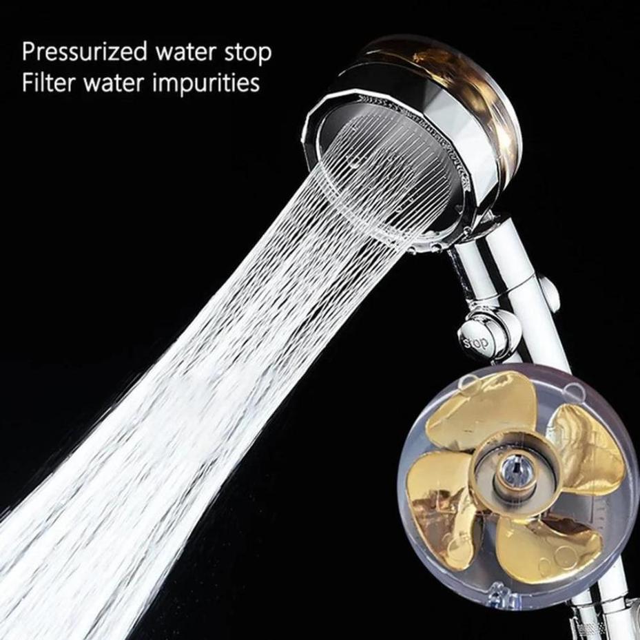 1 Pcs High Pressure Shower Head Handheld Water Saving Massage Spray With 360 Rotated Rainfall For Bath Fan