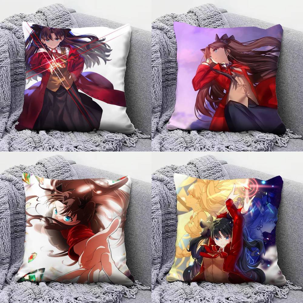 Tohsaka Rin Anime Girl Fate Stay Night Home Sofa Cushion Covers and Aecorative Custom Pillow Covers