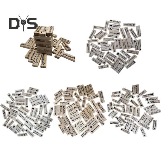 Dejting Klossar Torn Set Vuxna Utmaningar Stapelbart Byggklossar Set Klosstorn Staplingsspel för Par Dejtkväll