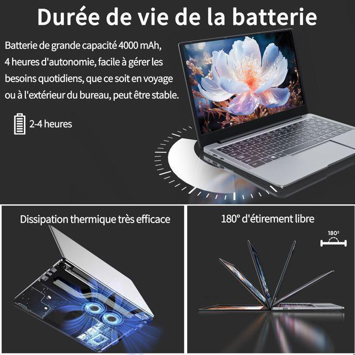 PC portátil de 14,1", Intel Celeron N3710(Hasta 2,6 GHz),12 GB RAM DDR4 256 GB SSD, Windows 11 PRO, WiFi 5, Portátil