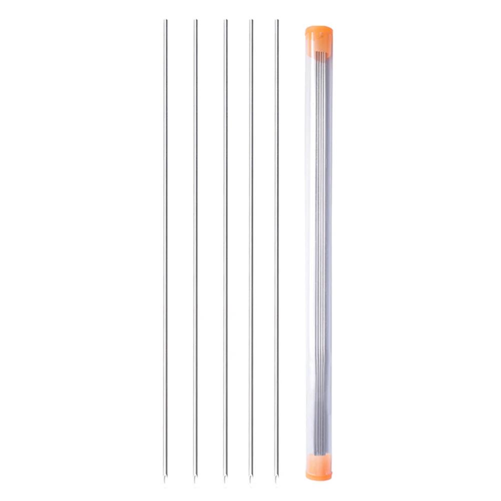 5-25PCS Earthworm Hooking Needle Worm Fishing Needle Hollow Earthworm Hook Needle Fishing Baiting Tool for Carp Fishing 20-30cm