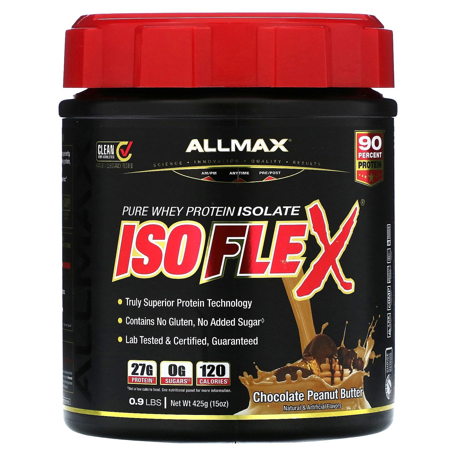 

ALLMAX, ISOFLEX®, pure whey protein isolate, chocolate peanut butter, 0.9 lb (425 g)