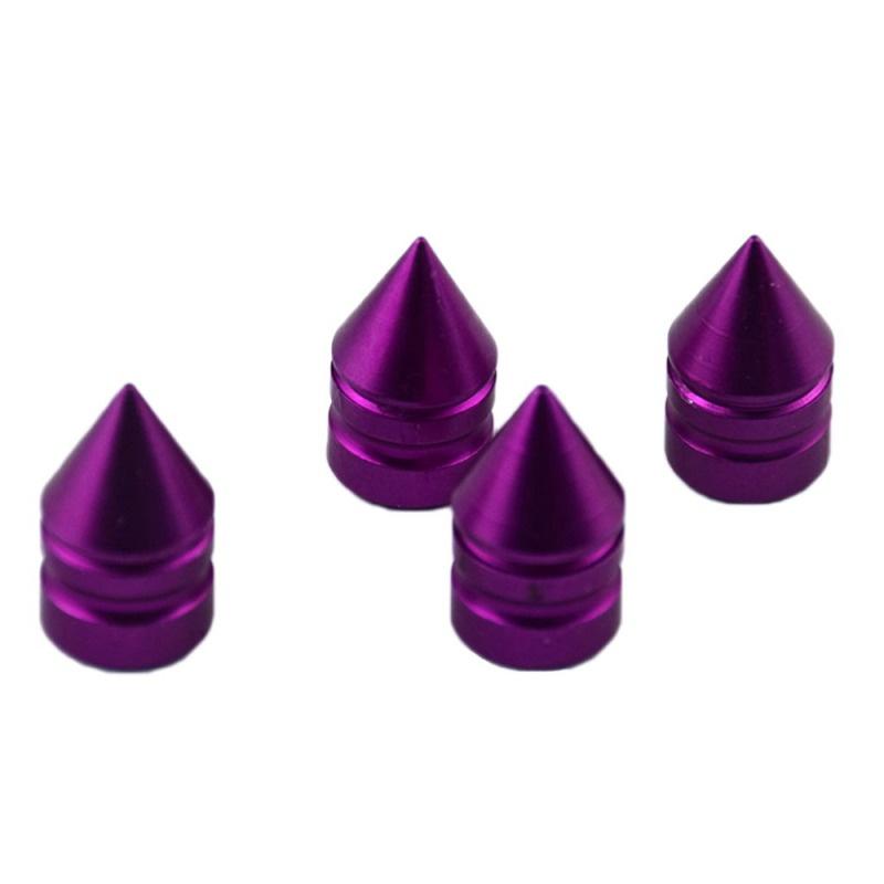 4 Stück Autoreifen-Ventilschaftkappen Spike Bolt-in Aluminium Diebstahlsichere Ventilkappen Fahrrad-Rad-Reifenventile Motorrad-Reifenschaft-Luftkappe