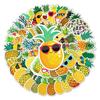 50 Pineapple Graffiti Stickers: Waterproof DIY Cartoon Fruit for Kids' Bottles & Suitcases