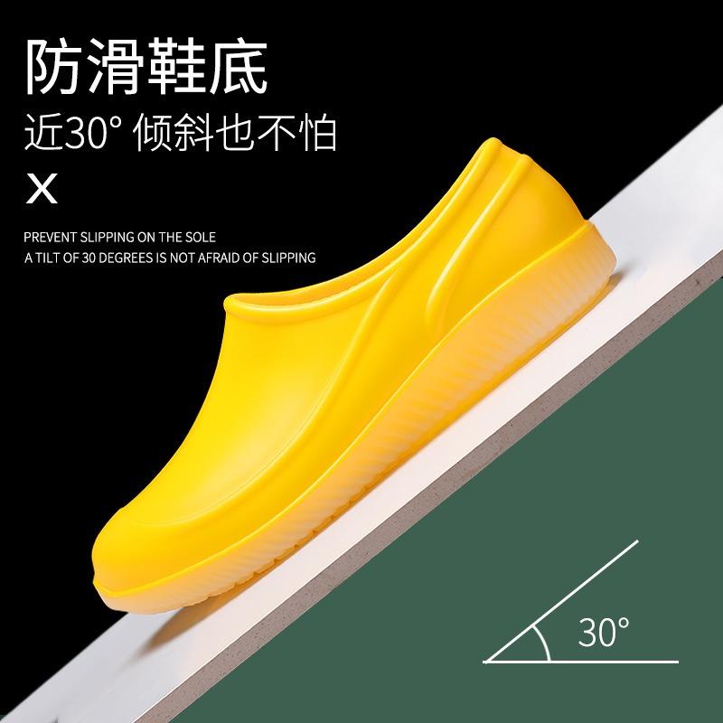 Rain Shoes Men's and Women's Fashion Outer Wear Water Shoes Non-slip Rubber Shoes Low-top Summer Reflective Short Rain Boots Kitchen Work