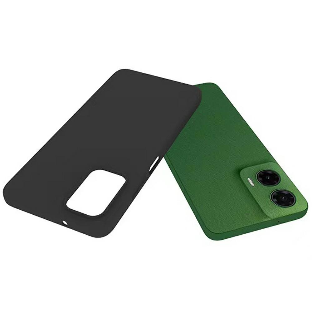 

For Motorola Moto G35 5G Case Soft Matte Back TPU Black Phone Cover,Large Cutout A