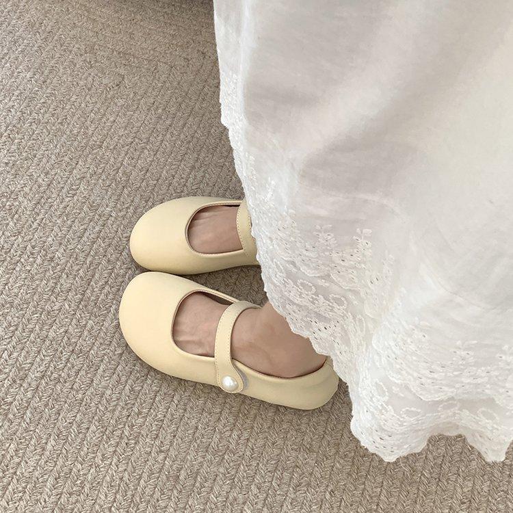 White French light mouth flat sole shoes women's new summer versatile skirt soft sole retro Mary Jane shoes