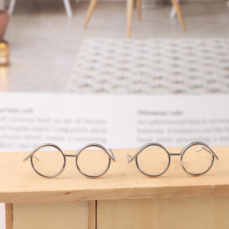 

2 шт., круглые очки без линз в оправе в стиле ретро, ​​крутые кукольные очки для куклы BJD, кукла 1/6, 30 см золотой