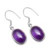 Amethyst Gemstone Earrings Solid 925 Sterling Silver Handmade Earrings Jewelry Gift For Women And Girls  E-3765