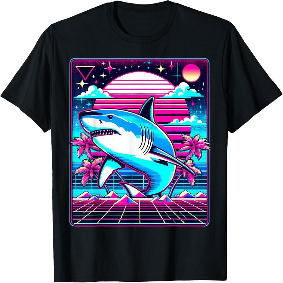 Beautiful Shark Animal watching Zoo Safari Great White Shark T-Shirt S
