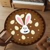 1pc Egg Rabbit Round Chair Mat Area Rug - Non-Slip, Floor Mat for Office, Bedroom, and Indoor Decor C1125171