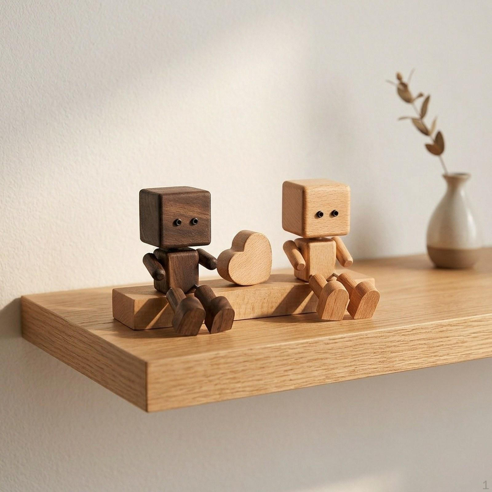 

Car Dashboard Statue Shaking Feet Wooden Doll Couple Cars Ornaments Vehicle Without Fragrance