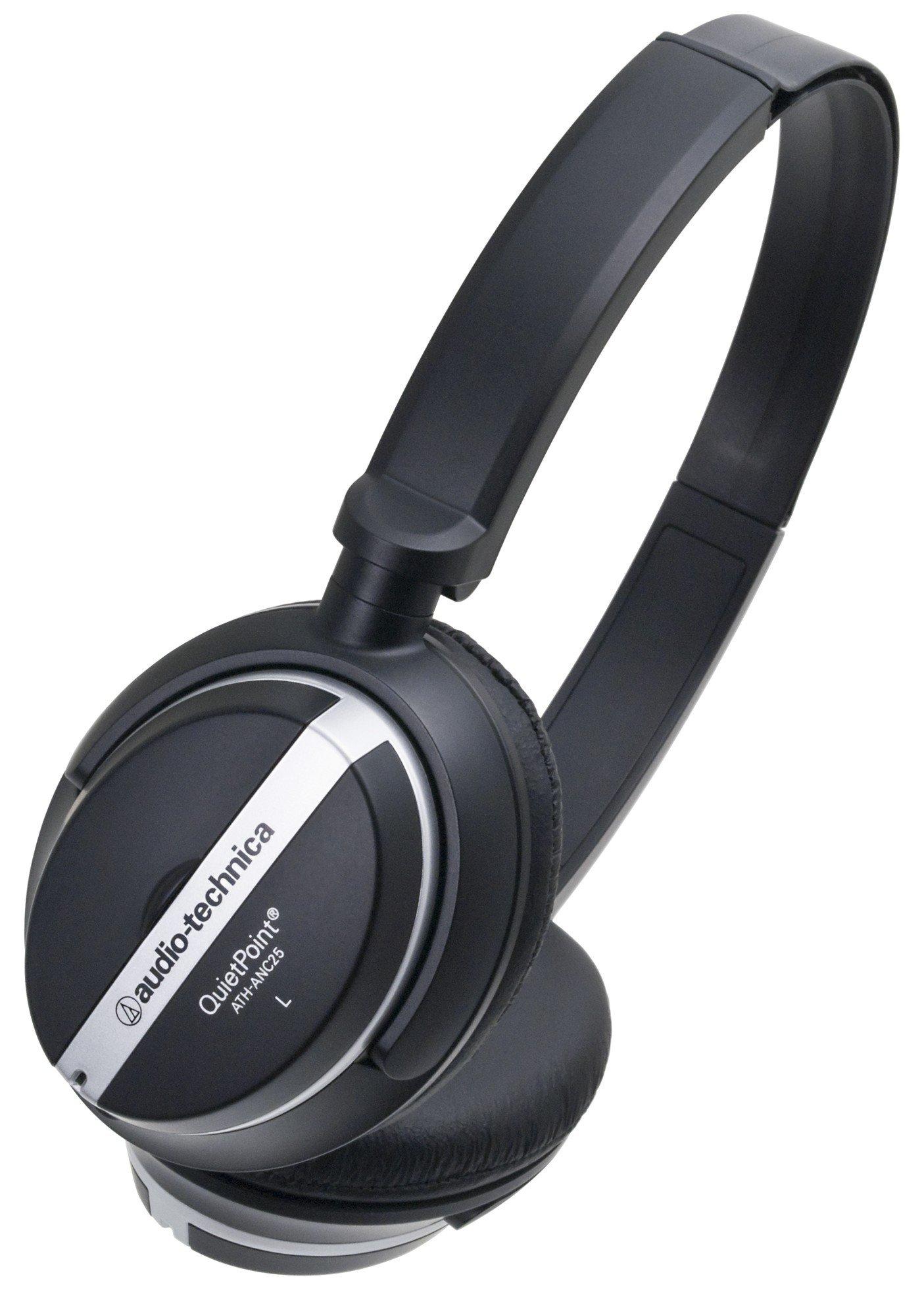 

QuietPoint Headphones Noise Cancelling audio-technica Closed-type On-ear ATH-ANC25 чорний