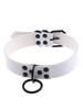 Gothic Harness Women Collar Chain Choker Sexy PU Leather Chain Pendant Collar Choker Necklace Cosplay Accessories for Couples