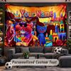 Arazzo da Parete Nome Personalizzato Modello Poppy Playtime Tessuto Stampato Personalizzato Decorazione Murale