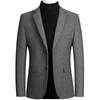 2024 Men's Woolen Single-Breasted Jacket: Autumn/Winter Business Casual Suit
