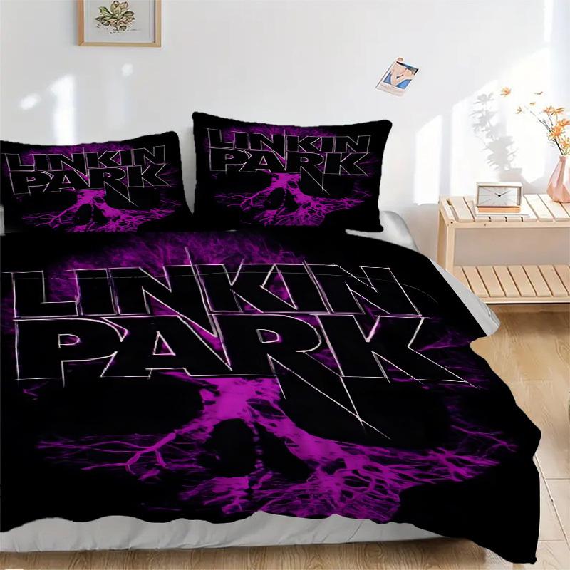 

3pcs Linkin Park Bedding Set. Soft and Comfortable with No Core Included (1x Duvet Cover + 2x Pillow Covers) yy251031093 135x200cm