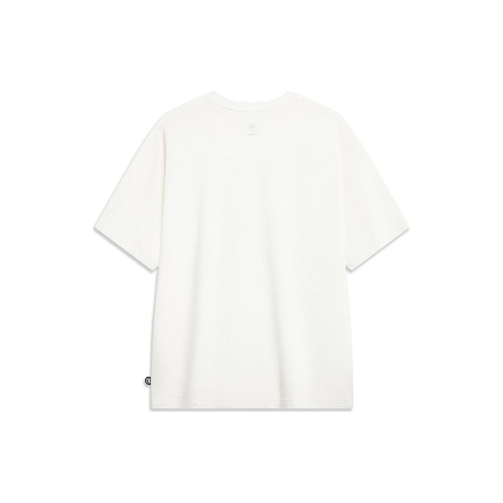 Li-Ning Lining Badfive Series Illustration Pattern Round Neck Short Sleeve T-Shirt Men Tops Milk-White AHST509-1