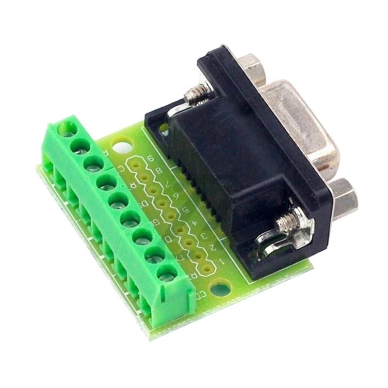 Durability DB9 Male/ Female Connector Industrial Connector Good Conversion Performance Screw Terminal Block Accessory