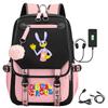 Large Capacity Schoolbag with Shoulder Strap; Student Three-piece Pencil Case Set
