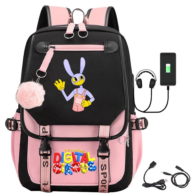 Digitale Circus Digitale Circus Perifere Rugzakken Student Schooltassen Stuur Haakjes mee Usb backpack