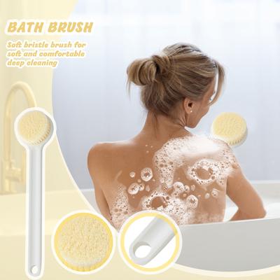 Uzun Saplı Banyo Fırçası Yumuşak Banyo Silme Bezi Sırt Ovma Sırt Banyo Havlusu Sırt Temizleme Fırçası İz Bırakmadan Banyo