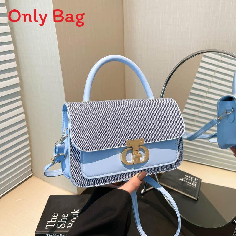 Fashion Portable Pu Small Square Bag With Stitching Detail For Daily Use