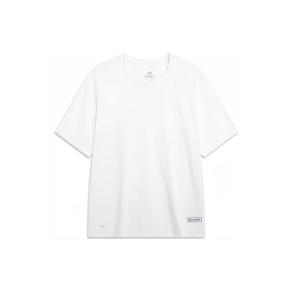 Li-Ning Moisture-Wicking Antibacterial Short-Sleeve T-Shirt Men Tops White Gray ATST563-2