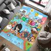 Toca Life World Teppich für Wohnzimmer Schlafzimmer Zuhause Sofadekoration, rutschfeste Bodenmatte für Kinder zum Spielen