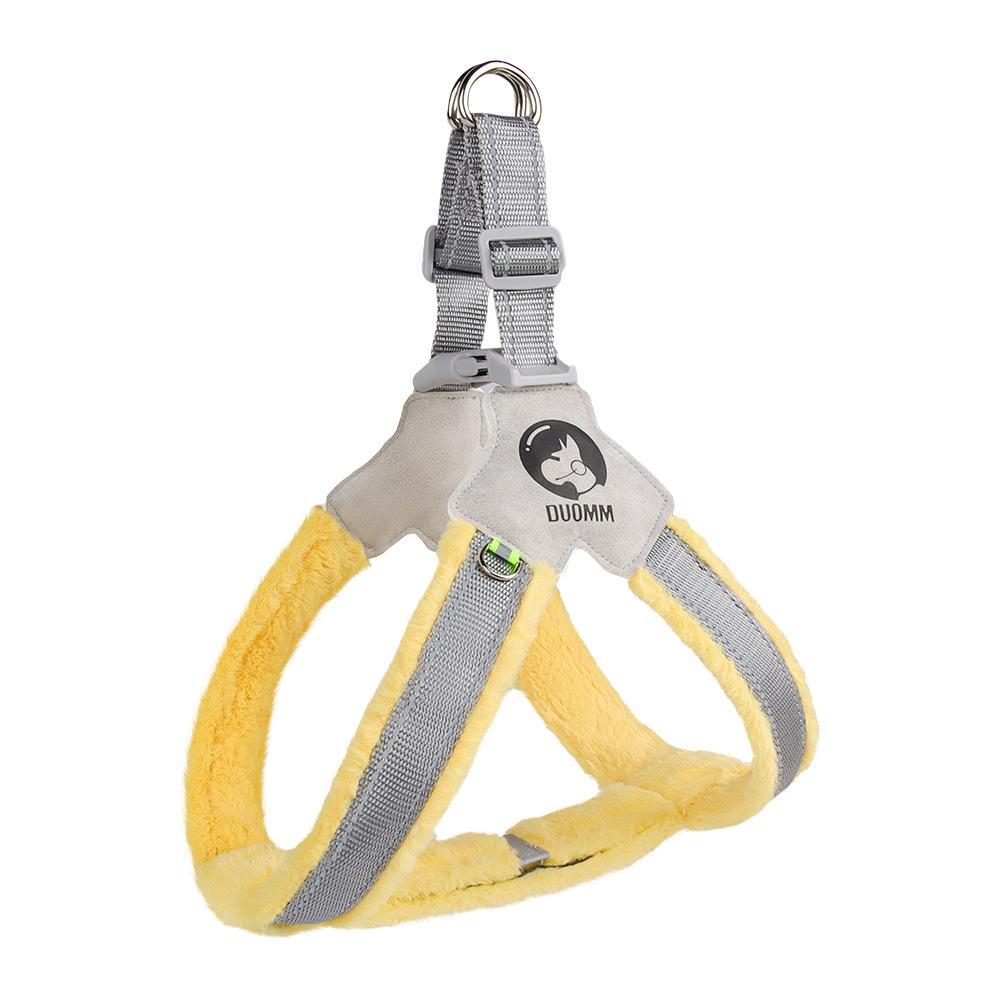 New Autumn and Winter Pet Leash  Thick Plush Dog Chest Strap Reflective Dog Walking Leash  Pet Leash
