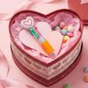12Pcs Heart Shape Multicolored Pen 4-Color-in-1 Ballpoint Pen for Daily Note Taking Drawing and Classroom Exchange Gift