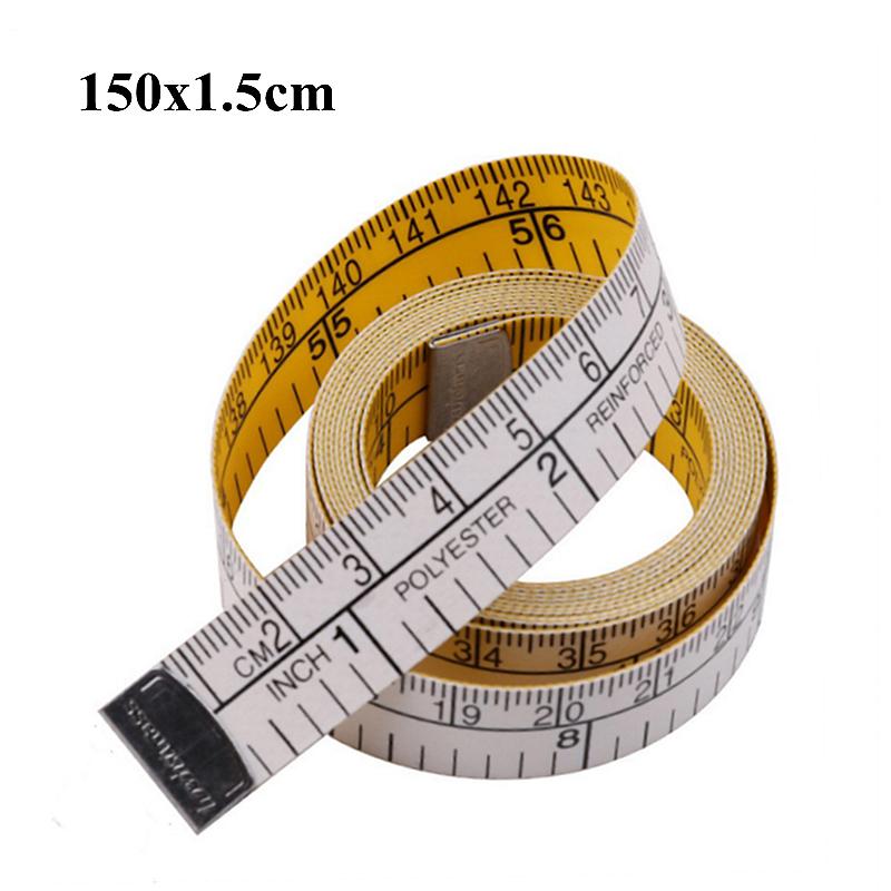 1PC 60in 150cm Body Measuring Ruler Sewing Tailor Tape Measure Mini Soft Flat Ruler Centimeter Meter Sewing Measuring Tape