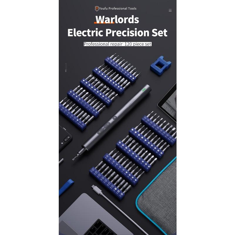 Kingsdun 120 In 1 Electric Precision Screwdriver Handy Tool Bag