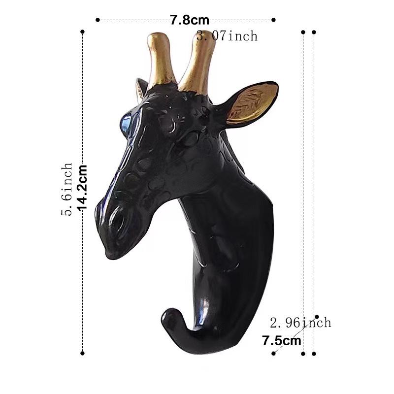 Europeisk Kreativ Hjorthuvud Väggkrok - Starkt, Stansfritt Självhäftande för Väggdekor