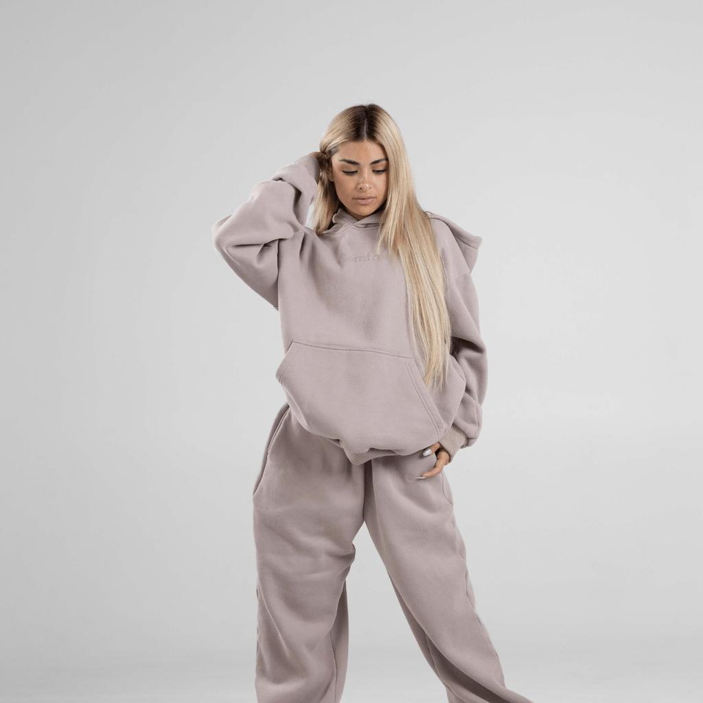 Women's 2-Piece Hoodie Set, Embroidery Sweatshirt and Jogger Pants, Cozy Loungewear