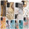 Fashion Gold Pink Geometric Marble Phone Case For Samsung Galaxy A17 A16 A15 A14 A13 A57 A56 A55 A54 A53 A37 A36 A35 A34 A33 A26