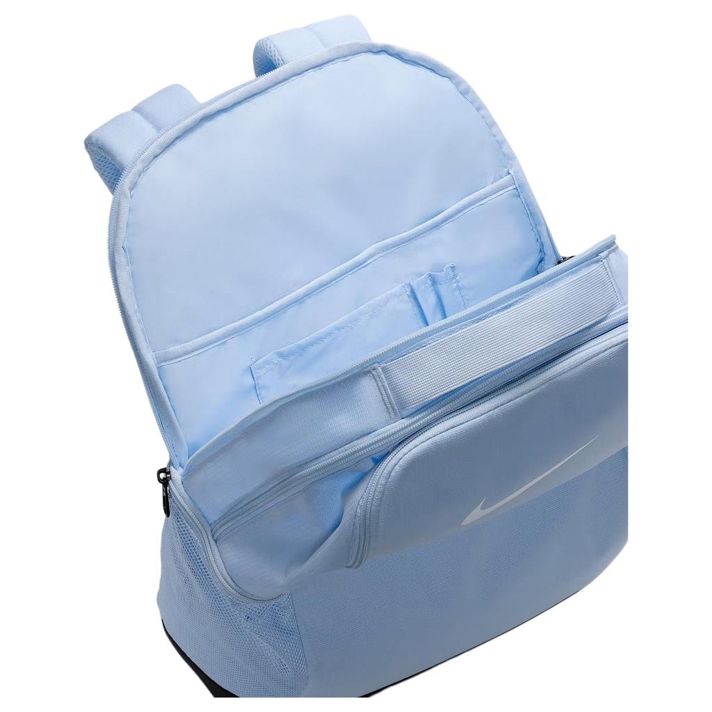 Nike Brasilia 9.5 22L Fashion Logo Print Fabric Backpack Unisex Backpack Stone-Blue Black White DH7709-441