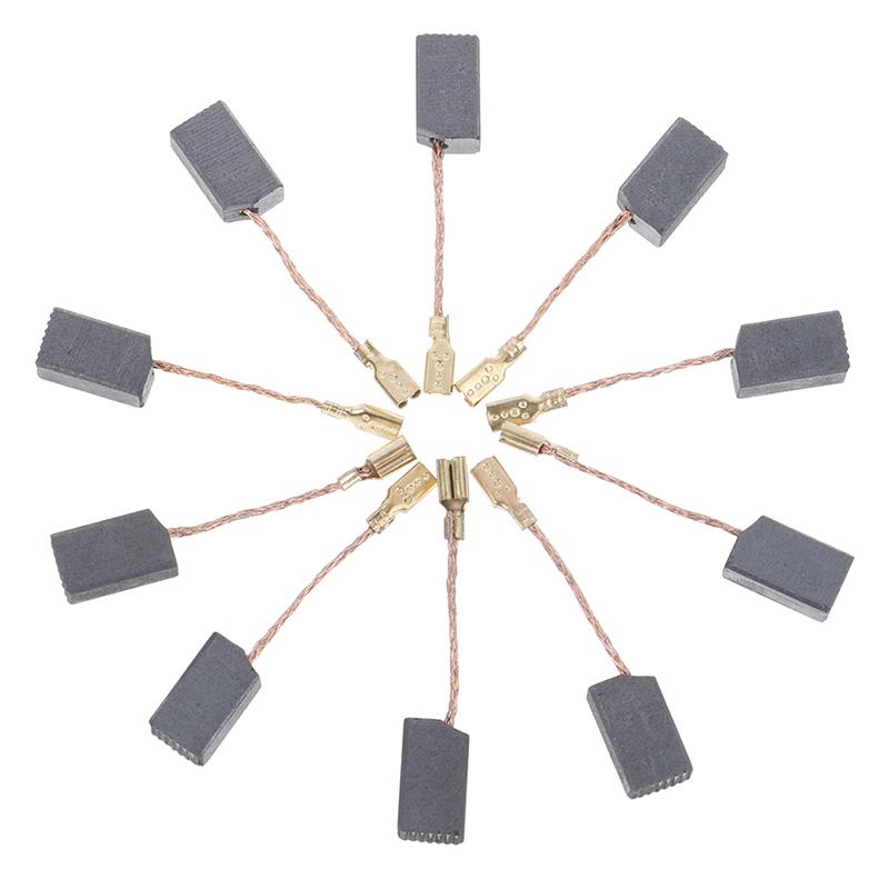 10 szt. Grafitowo-miedziane szczotki węglowe silnika Zestaw do szlifierki kątowej 100 mm 6*8*14 mm