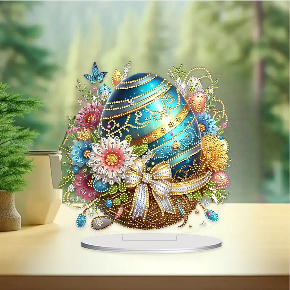 Dwustronny Zestaw do Druku Diamentowego Dekoracja Stołu Artystycznego 2025 aster Jajko Kształt Specjalny 5D DIY Malowanie Diamentowe Ozdoba na Biurko