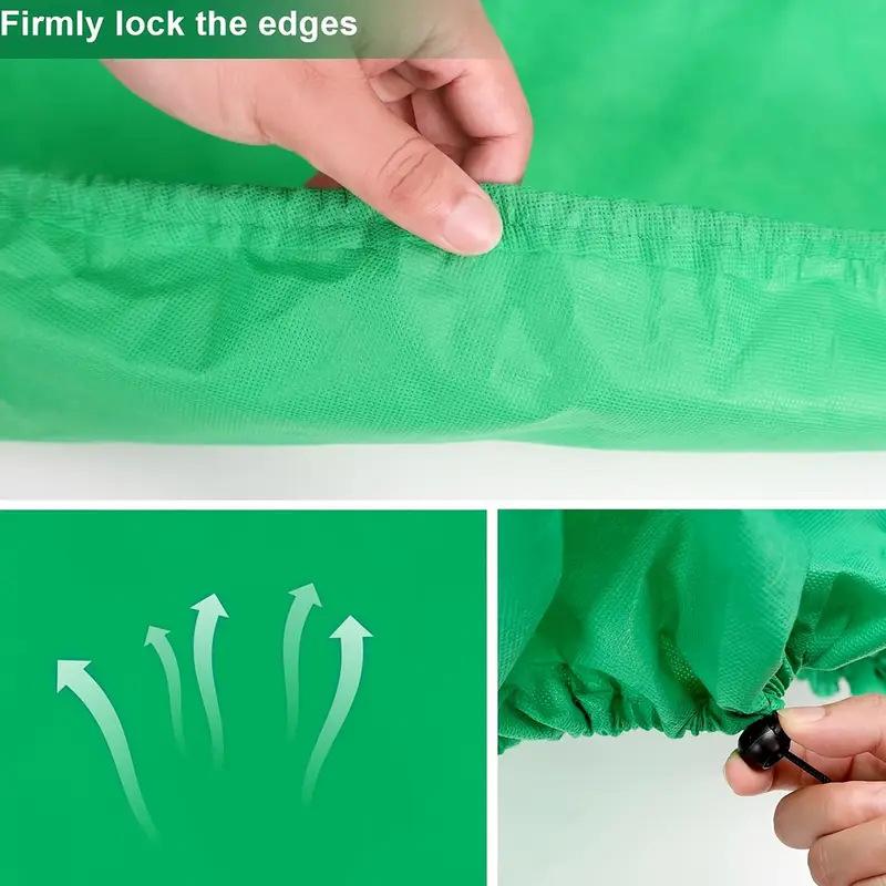 Round Non Woven Fabric Plant Frost Cover With Drawstring For Winter Garden Tree Protections Anti Freeze And Anti Frost